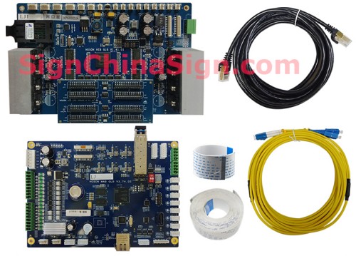 Hoson XP600 boards kit with cable work for 4 pieces XP600 Flatbed Version — product reference
