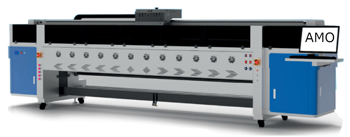 AMO UV Inkjet Printer AM3200UV4k24i-ES 3.2meters with 4 Konica 1024i Printheads — supplier technical reference