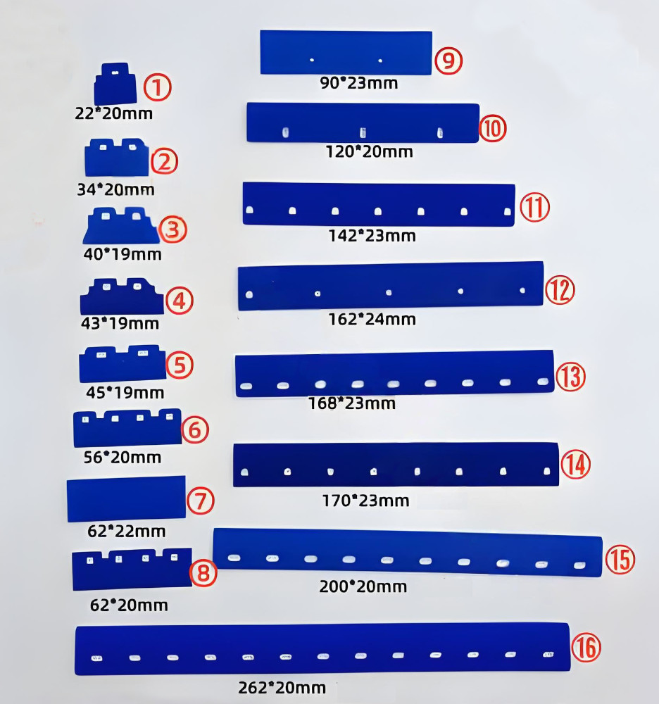 Wipers of all styles for all inkjet printers — supplier technical reference